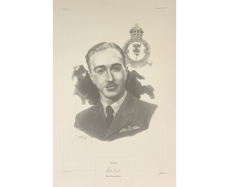 WW2 Flt Lt Bill Reid VC Signed on Janet Keck Artwork Print Showing Bill Reid. 199/1000. Signed in pencil by Reid and Keck. 24