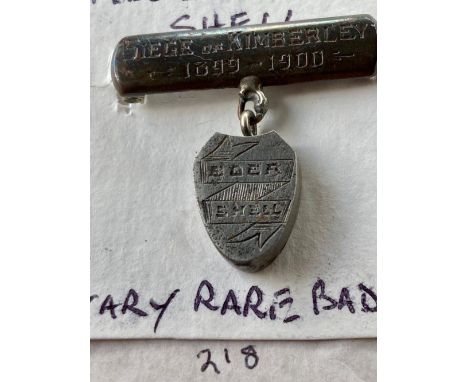 Boer War 1899 1900 Siege of Kimberley, Sweat Hart, piece of Boer War shell. Inscribed, possibly unique item. Good to fine con