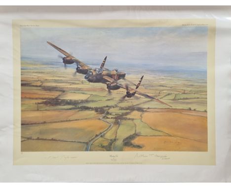 WW2 Colour Print Titled Climbing Out by Robert Taylor. Limited Edition Signed by the Artist and Marshal of the Royal Air Forc