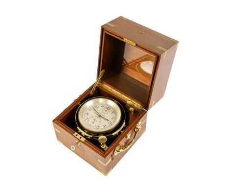 A Mahogany Two Day Marine Chronometer, signed Hamilton, Lancaster, PA, USA, second quarter of the 20th century, three tier ca
