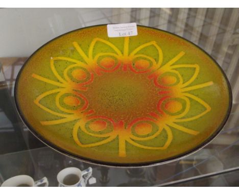 Poole Pottery dish min the Aegean pattern