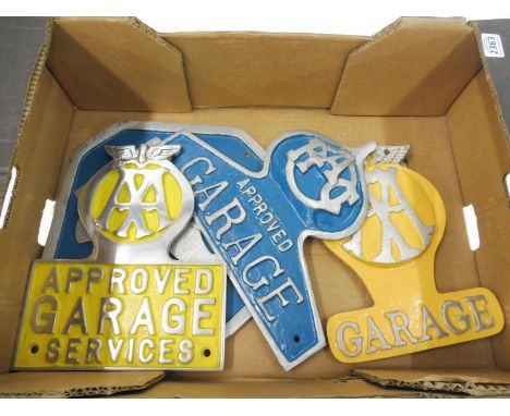 Four reproduction RAC &amp; AA plaques. 