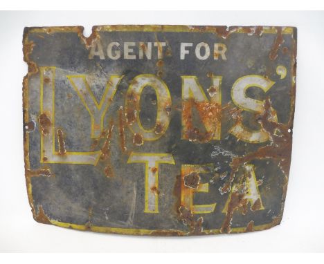 A Lyons' Tea rectangular enamel sign, 24 x 18". 