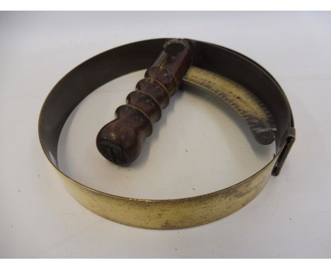 A good quality brass, hat measuring tool.
