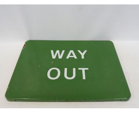 A British Railways Southern Region 'Way Out' enamel sign, 24 x 18".