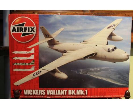 Boxed 'Airfix' Vickers Valliant model kit with magazines