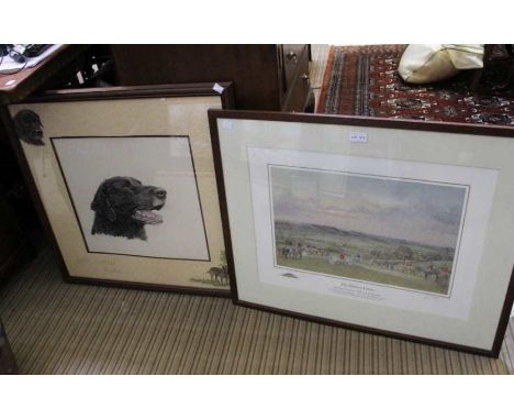 Ronald Swanwick an original pet portrait and a limited edition hunting print by R Furness