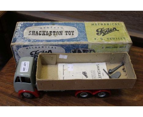 Shackleton die-cast Foden truck in original box Box tatty, wear to colour but legible. Some losses to grey and red paint (pos