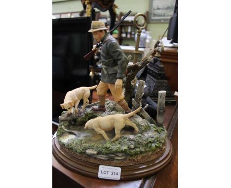 A Country Artists "Alert to the Scent" hand painted model of a shooting scene