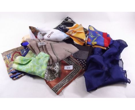 Twenty vintage scarves including some silk, Liberty and Jean Veron 