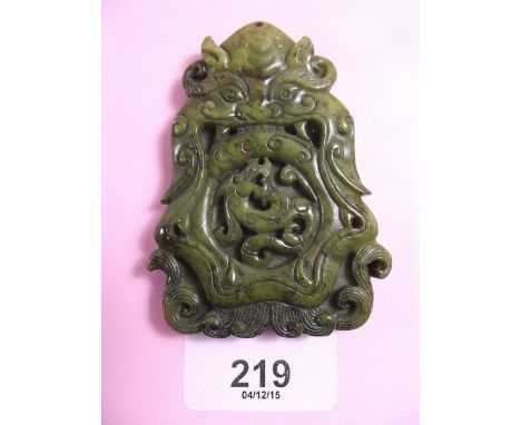 A 'jade' pendant 