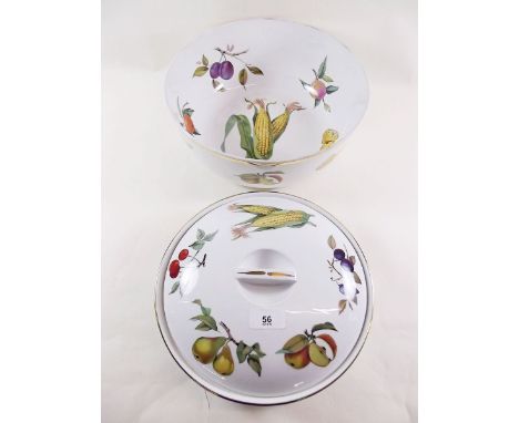 A Royal Worcester Evesham large bowl and tureen 