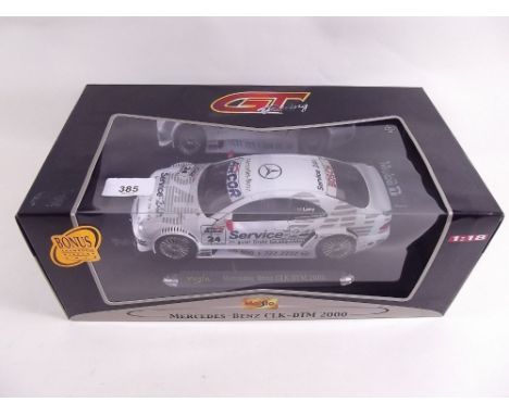 Maisto - 1:18 scale two Mercedes Benz CLK DTM, boxed 