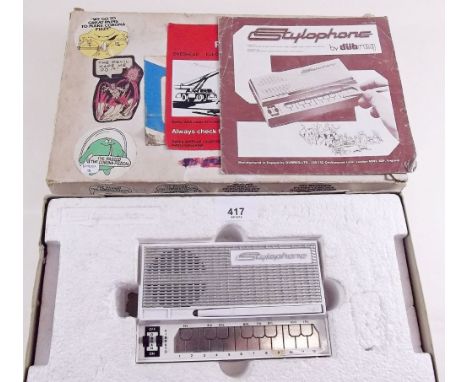 A vintage stylophone boxed