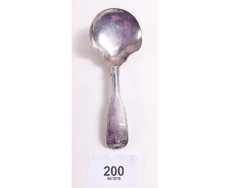 A Georgian silver caddy spoon, London 1830