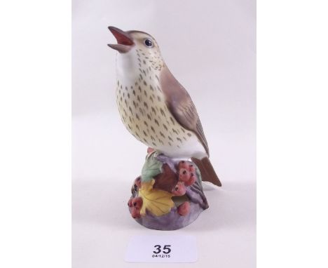 A Royal Worcester bird figure - Thrush