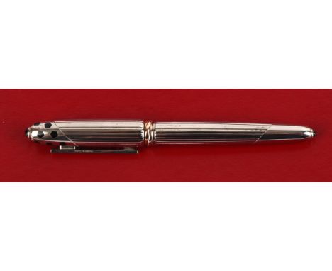 CARTIER: Cougar fountain pen (unused) with converter. Guarantee certificate, instruction manual and ten boxed CARTIER blue in