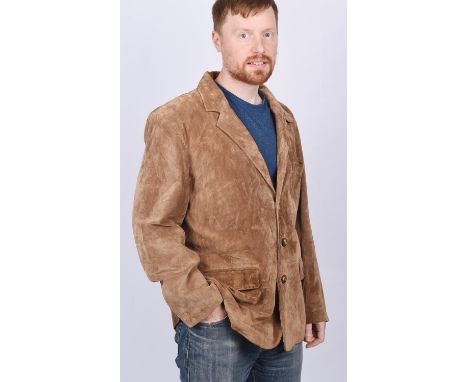ORVIS A collection of four men's casual jackets. One fawn suede bomber jacket with tartan lining UK Large ( Pit to pit  27" )