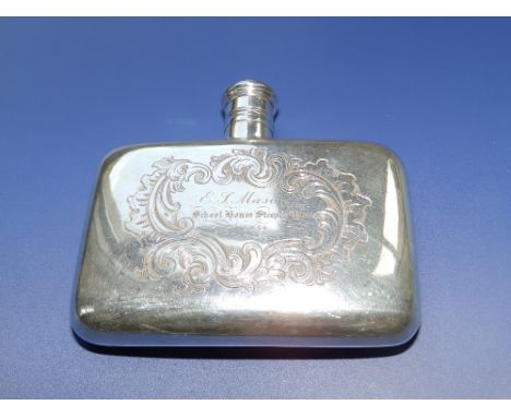 A horse-racing presentation hip flask – 'E. Mason, School House Steeple Chase 1854'