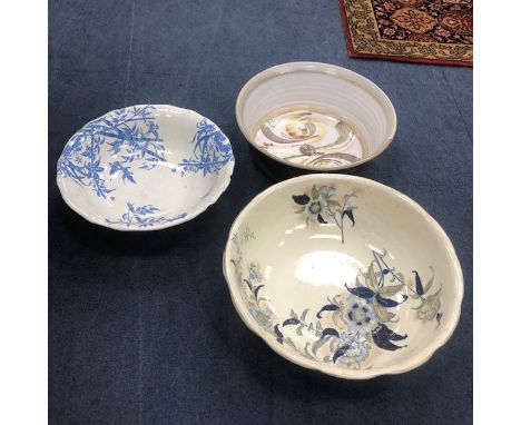 LOT OF VARIOUS CERAMIC BASINS, along with decorative bowls
