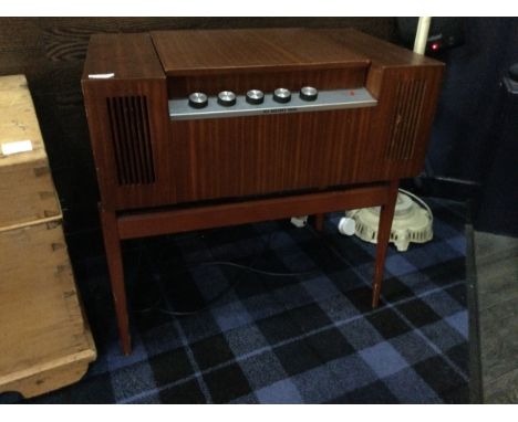 VINTAGE RECORD PLAYER, on stand, 64cm wide
