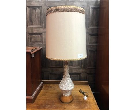 BRASS STANDARD LAMP, along with a table lamp with shade (2)