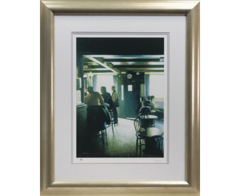 * ALASTAIR W THOMSON (SCOTTISH b 1929), CAFE print on paper, signed and numbered 32/95 50cm x 37cm Mounted, framed and under 