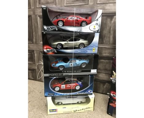 COLLECTION OF TEN REVELL, HOTWHEELS, AUTOART, SOLIDO AND OTHER MODEL SPORTS CARS