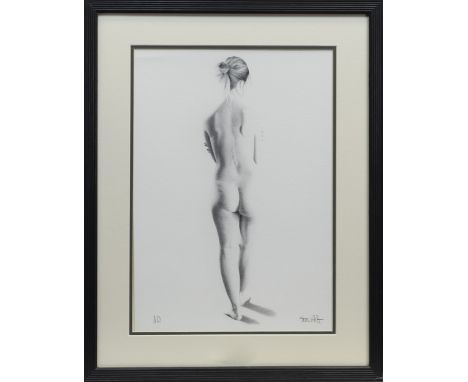 * LEE STEWART (b. 1972), NUDE STUDY print on paper, signed and numbered artist's proof 40cm x 28cm Mounted, framed and under 