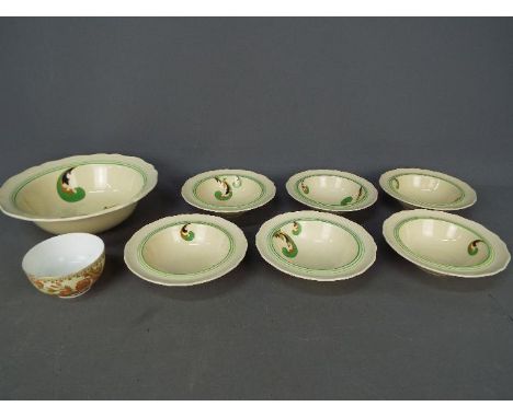 A small quantity of Royal Doulton 'Lynn' pattern, # D5204 and a small Royal Worcester bowl with floral decoration.