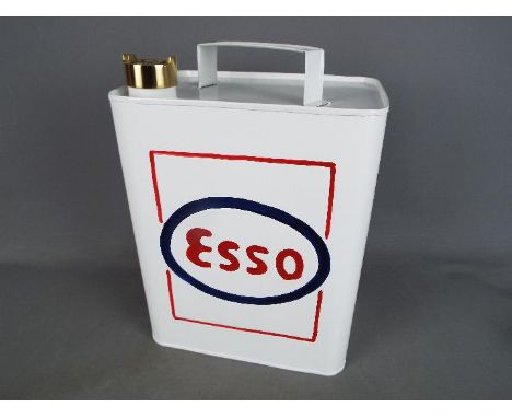 An Esso fuel can, approx 35 cm x 24 cm.