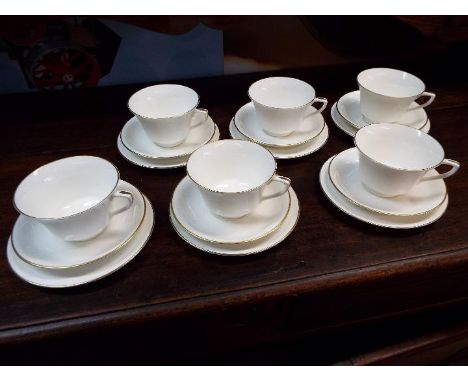 Royal Worcester - a six place setting tea service decorated in the Strathmore pattern
