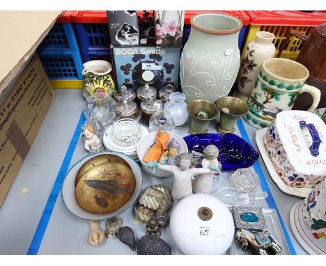 A mixed lot comprising ceramics to include Rorstrand, Wedgwood and similar, plated ware, glassware including Gullaskruf, Edin