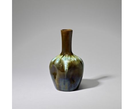 Dr Christopher Dresser: Made by Linthorpe PotteryDimpled vase, circa 1880Pottery, shouldered form with dimpled sides and narr