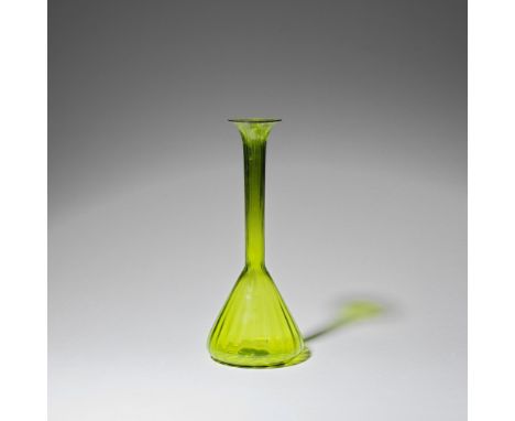 Attributed to Dr Christopher Dresser and James Couper &amp; Sons'Clutha' vase, circa 1895Green glass blown into a mould and h