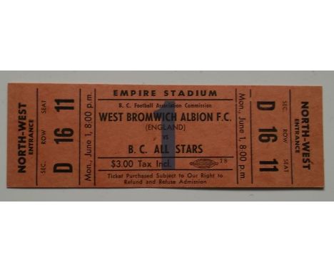 Rare Ticket for this Friendly game.   Condition Good