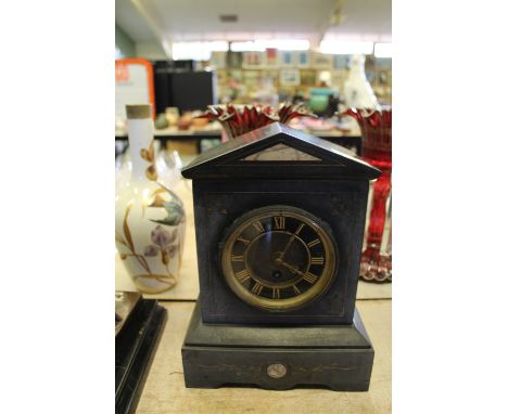 Slate mantel clock