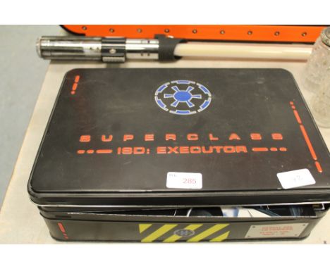 Star Wars light sabre and tin collectable