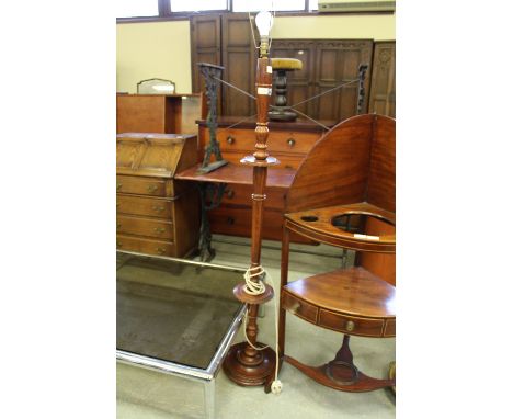 Walnut standard lamp