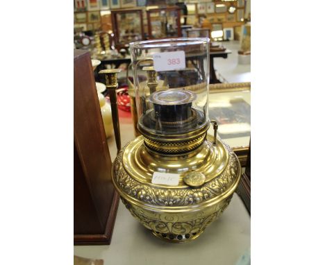 Juno brass oil lamp