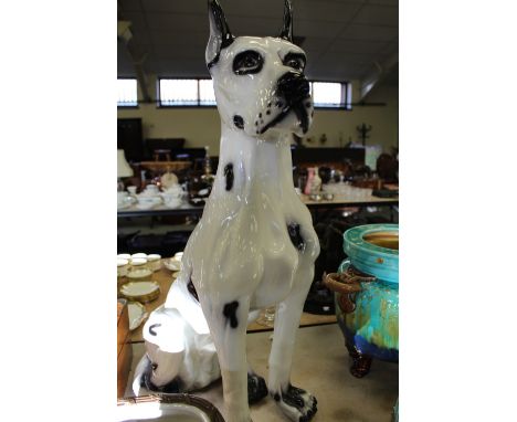 Large ceramic Great Dane dog 80cm