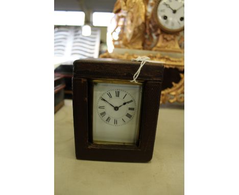 Cased carriage clock, stamped A.C.C.