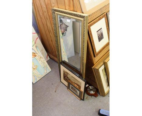 3 prints, mirrors & barometer