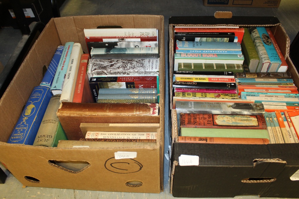 2 boxes of mixed books