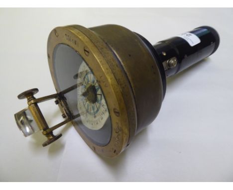 A World War II RAF range finder handheld compass&nbsp; no.GA/1248 