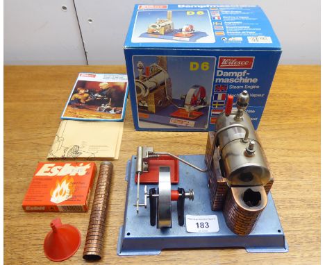 A Wilesco solid fuel live steam engine 