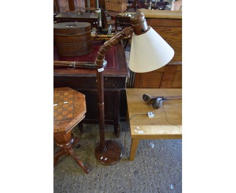 MODERN WOOD FRAMED ADJUSTABLE FLOOR STANDING LAMP