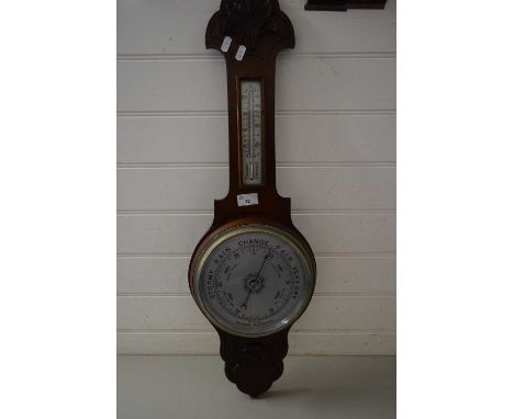EARLY 20TH CENTURY OAK ANEROID BAROMETER