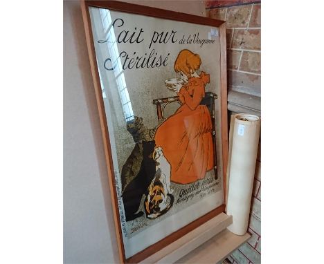 After Steinton, "Lait pur de la Vingeanne Sterilise", a limited edition coloured lithograph, 524 of 2000, framed and glazed, 