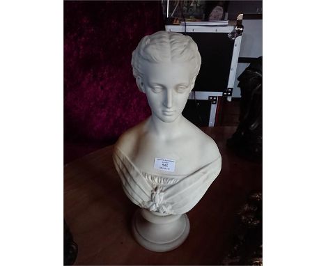 A Copeland bust&nbsp;"Alexandra", impressed "Art Union of London, Mary Thornycroft", 39cm high.